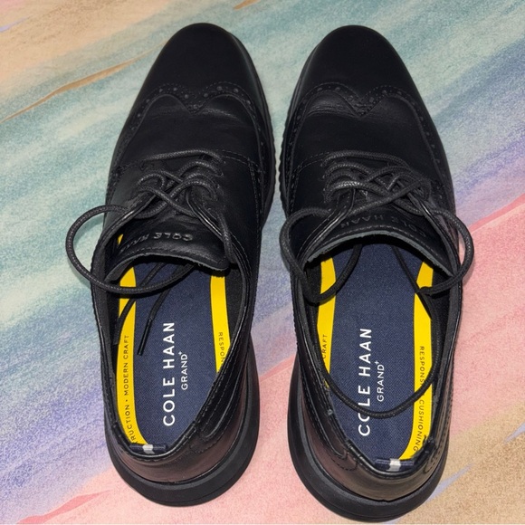 Cole Haan Grand+ Wingtip Oxford Men Size 11.5 Black Leather Comfort Shoes C36938 main image 7